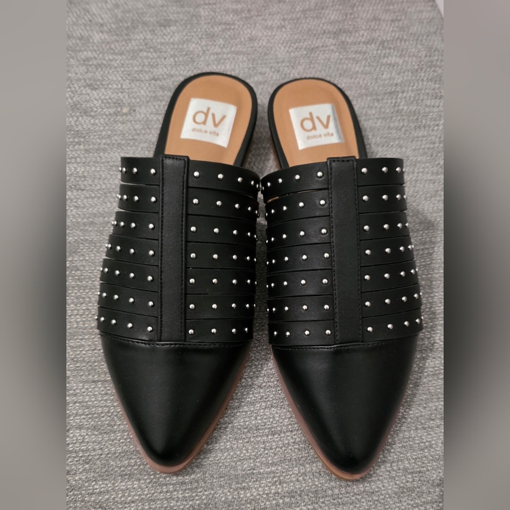 NEW Dolce Vita Black Studded Mules